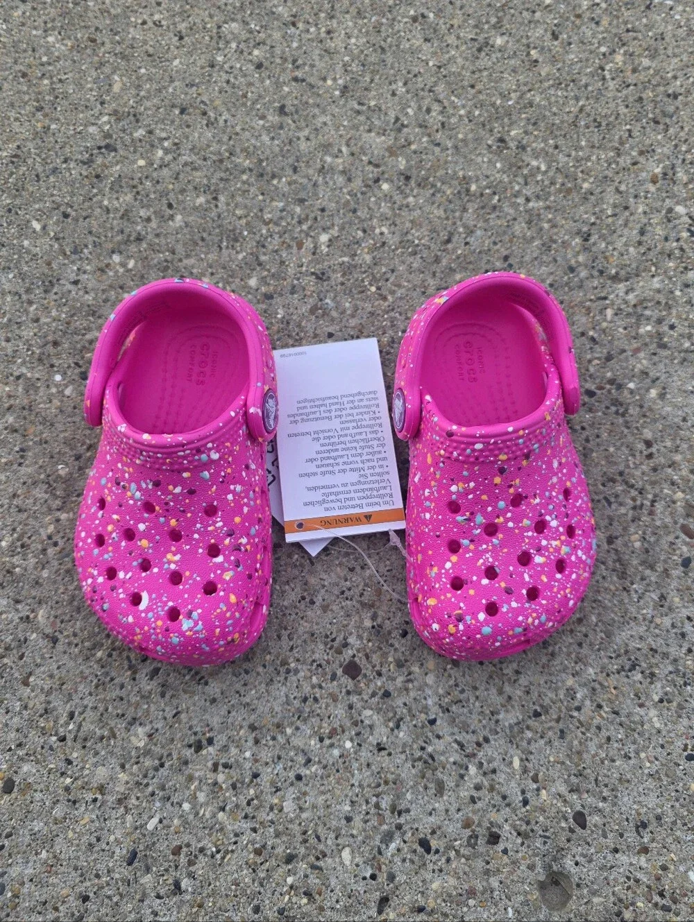 Kids Glitter Clog Shoes - Hot Pink Toddler Girls 5C